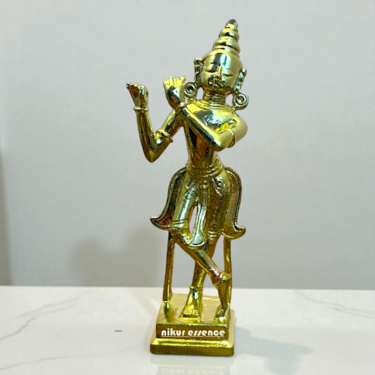 Graceful Standing Krishna Idol in Authentic Panchaloha | Exquisite Handmade Sculpture | Divine Home Temple Decor Nikuressence