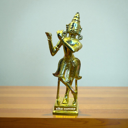 Graceful Standing Krishna Idol in Authentic Panchaloha | Exquisite Handmade Sculpture | Divine Home Temple Decor Nikuressence