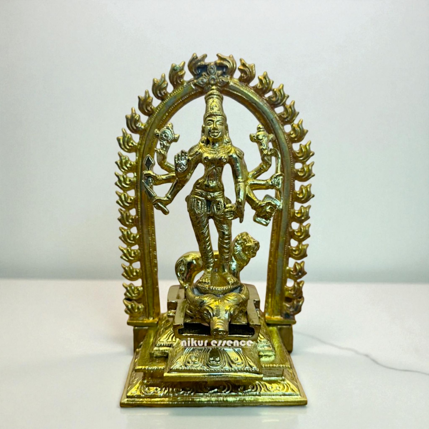 Divine Goddess Durga Devi Mata Idol in Authentic Panchaloha – Handcrafted by Nikur Essence Nikuressence