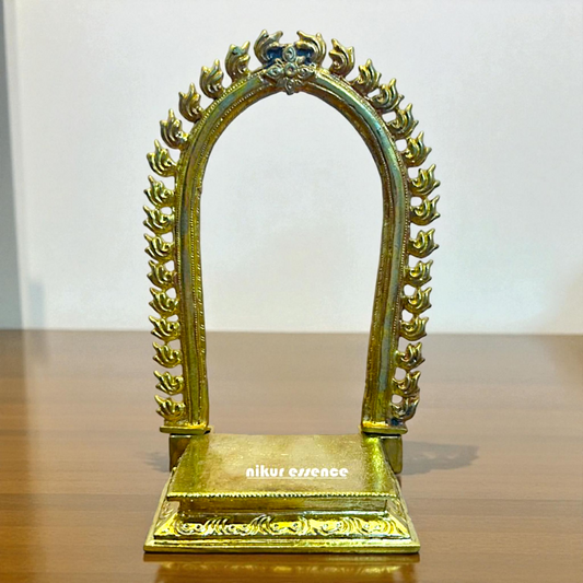 Exquisite Panchaloha Singhasan Prabhavali for Deity | Handcrafted Divine Throne for Pooja Room | Traditional Hindu Temple Decor by Nikur Essence Nikuressence