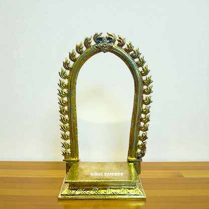 Exquisite Panchaloha Singhasan Prabhavali for Deity | Handcrafted Divine Throne for Pooja Room | Traditional Hindu Temple Decor by Nikur Essence Nikuressence