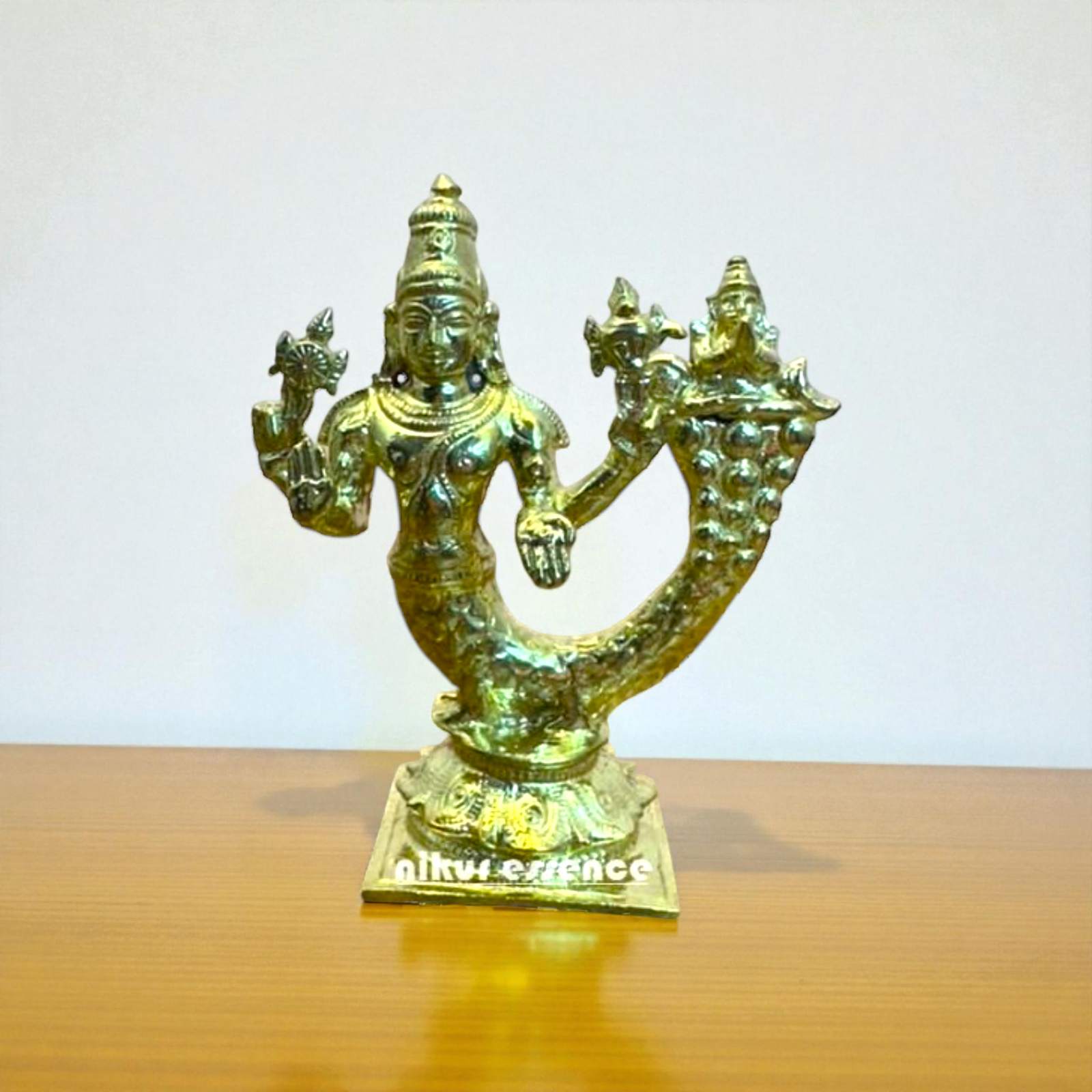 Sacred Shimshumara Swamy Vishnu Idol in Panchaloha Rare Vishnu Form Sculpture by Nikur Essence Nikuressence