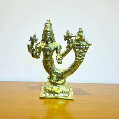 Sacred Shimshumara Swamy Vishnu Idol in Panchaloha Rare Vishnu Form Sculpture by Nikur Essence Nikuressence