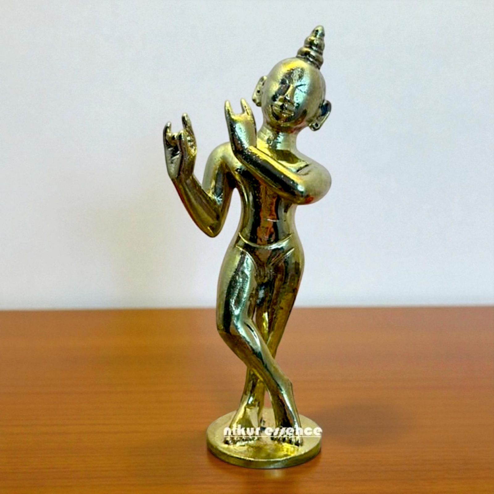 Krishna Idol in Panchaloha | Handcrafted Flute-Playing Deity by Nikur Essence Nikuressence