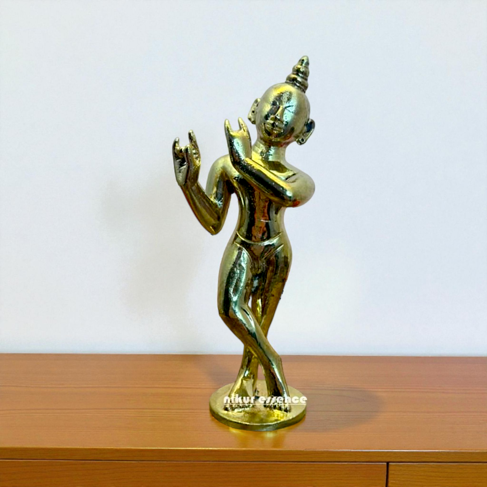 Krishna Idol in Panchaloha | Handcrafted Flute-Playing Deity by Nikur Essence Nikuressence