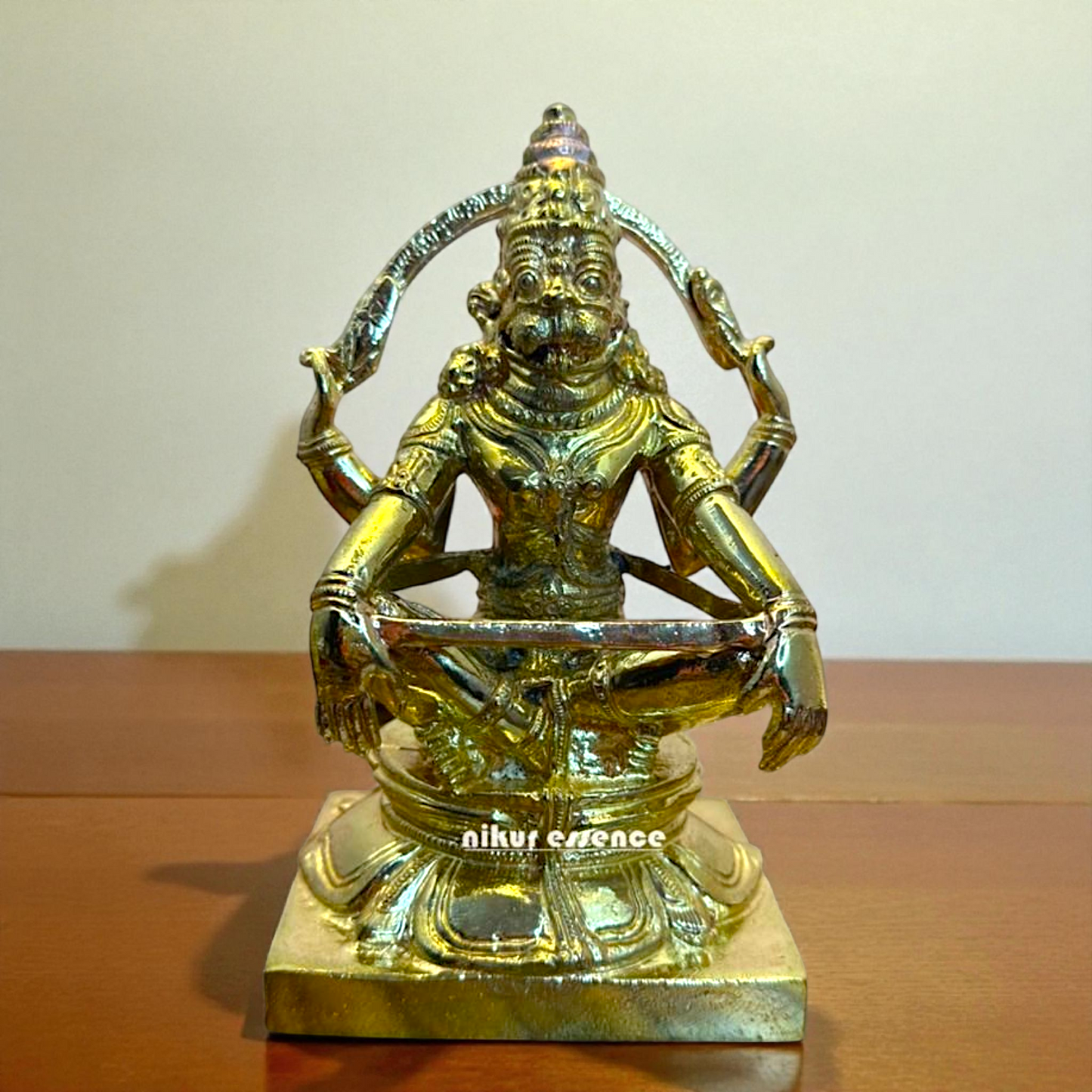 Powerful Narasimha Vishnu Idol in Panchaloha | Handcrafted Divine Protector by Nikur Essence Nikuressence