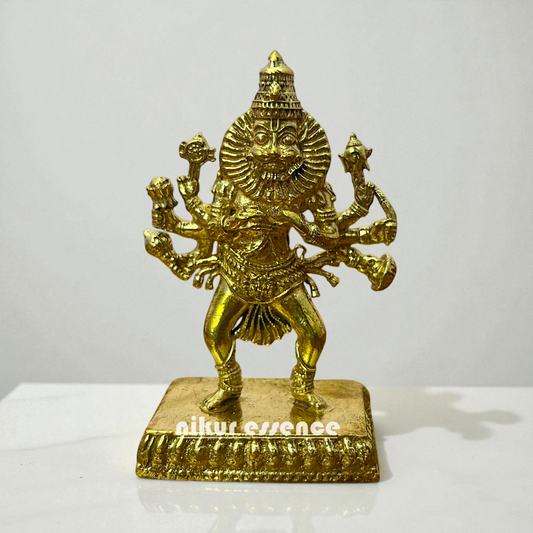 Powerful Narasimha Vishnu Idol in Panchaloha | Handcrafted Divine Protector by Nikur Essence Nikuressence