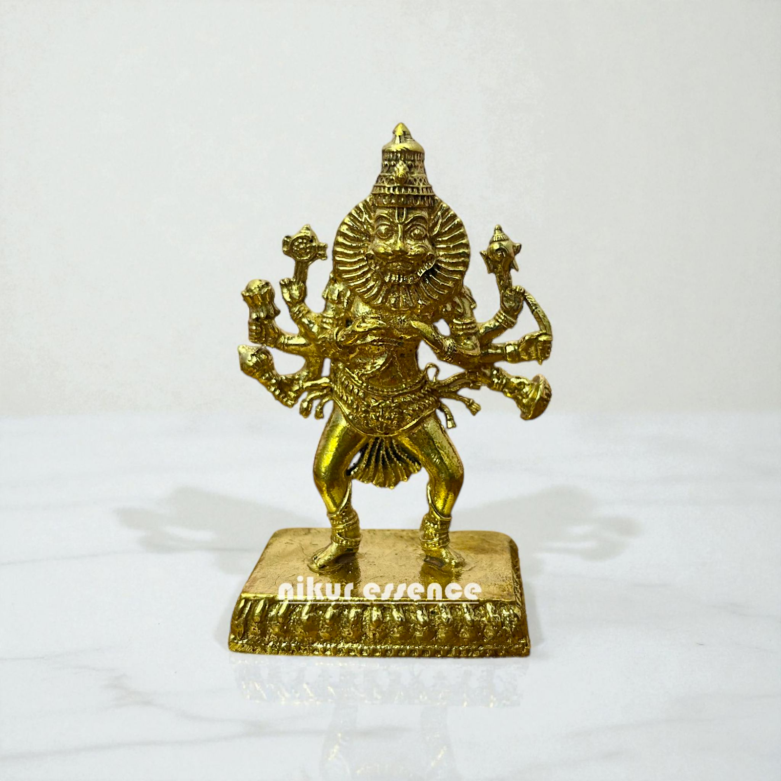 Powerful Narasimha Vishnu Idol in Panchaloha | Handcrafted Divine Protector by Nikur Essence Nikuressence