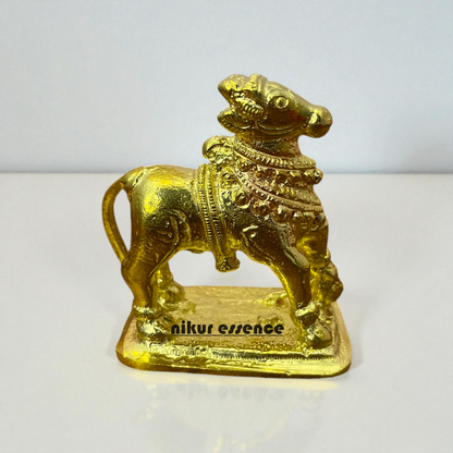 Sacred Nandi Idol in Panchaloha | Handcrafted Vahana of Lord Shiva by Nikur Essence Nikuressence