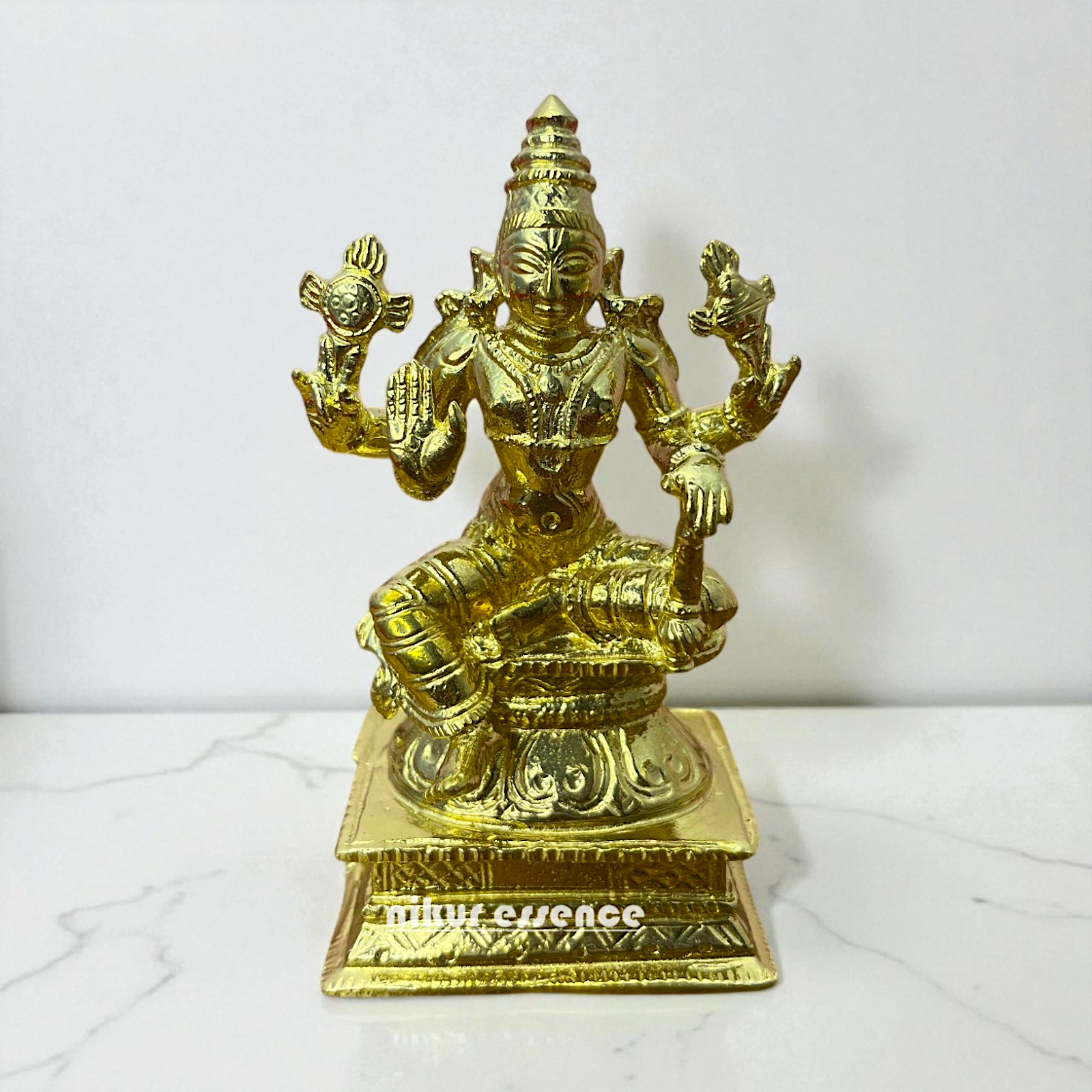 Divine Vishnu Panchaloha Idol by Nikur Essence – Sacred Handcrafted Hindu God Statue for Temple, Spiritual Decor Nikuressence