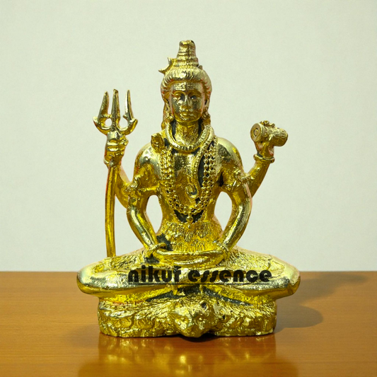 Nikur Essence Lord Shiva Idol in Panchaloha – Handcrafted Antique Finish Divine Sculpture for Home, Temple, Meditation & Vastu Nikuressence