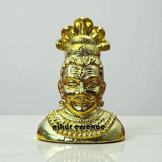 Nikur Essence Panchaloha Mangeshwar Shiva Idol – Handmade Sacred Lord Shiva Statue for Temple, Pooja Room, Spiritual Decor & Gifting Nikuressence