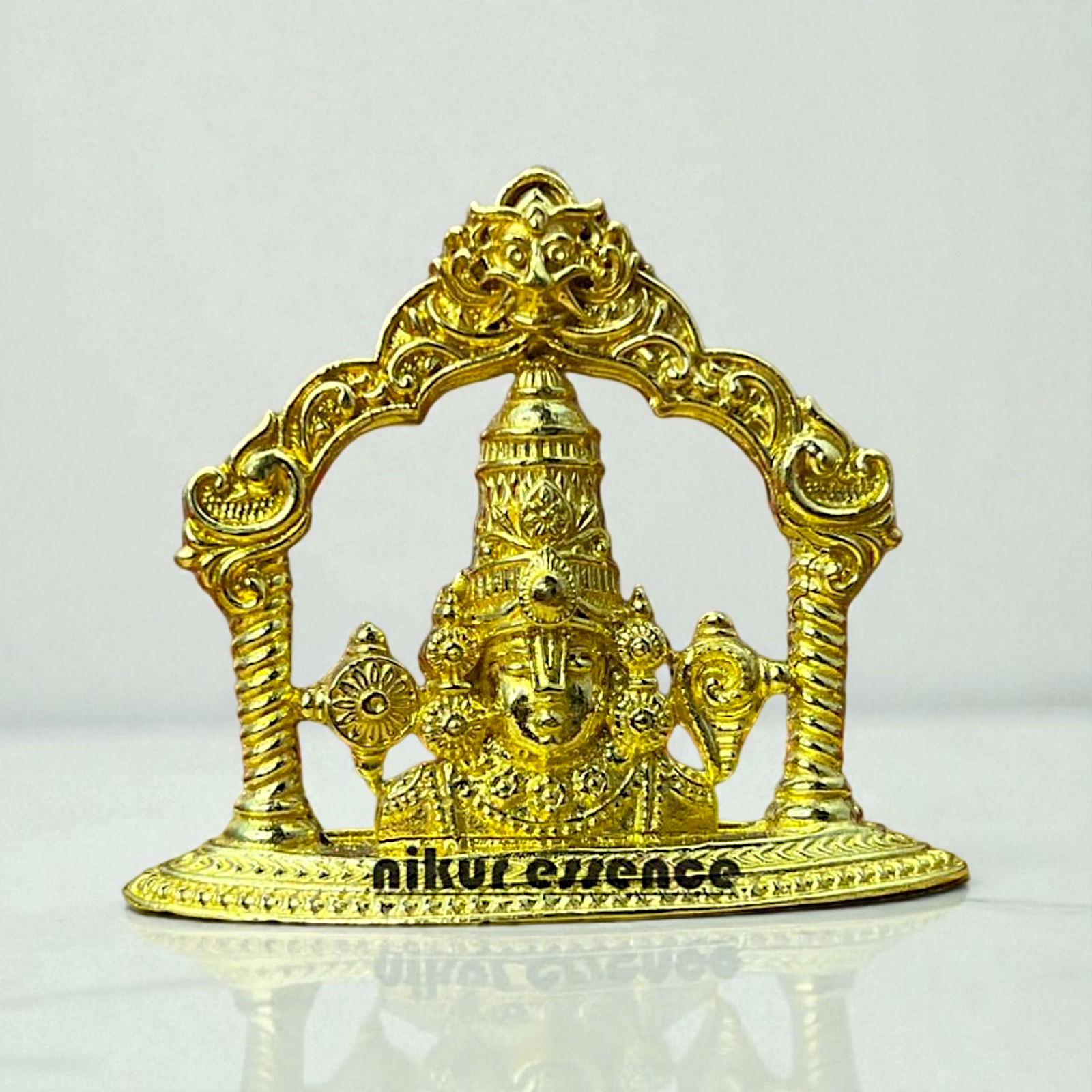 Nikur Essence Panchaloha Tirupati Balaji Idol – Handmade Lord Venkateswara Statue for Temple, Pooja Room, Spiritual Decor & Gifting Nikuressence