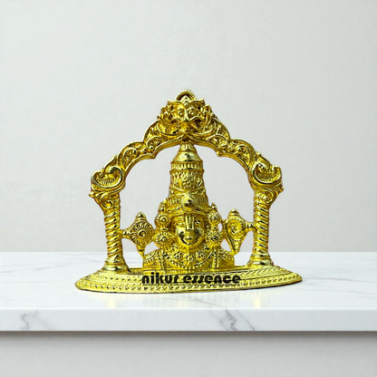 Nikur Essence Panchaloha Tirupati Balaji Idol – Handmade Lord Venkateswara Statue for Temple, Pooja Room, Spiritual Decor & Gifting Nikuressence