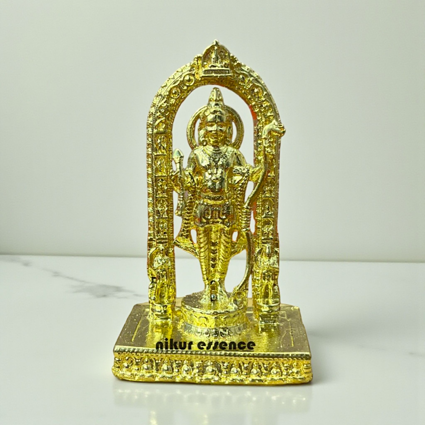 Nikur Essence Panchaloha Ram Lalla Idol – Handmade Divine Baby Ram Statue for Pooja, Temple, Spiritual Decor Nikuressence