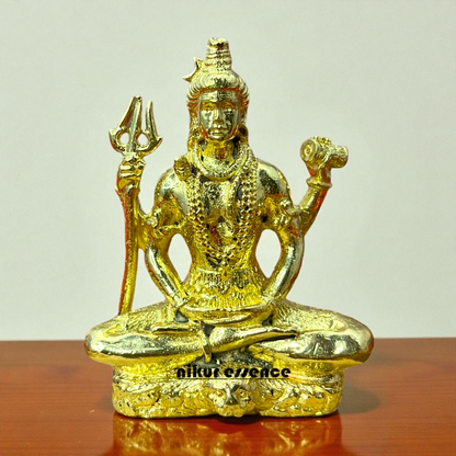 Nikur Essence Handmade Shiva Shankar Idol in Pure Panchaloha – Divine Hindu God Statue for Pooja Room, Temple Decor Nikuressence