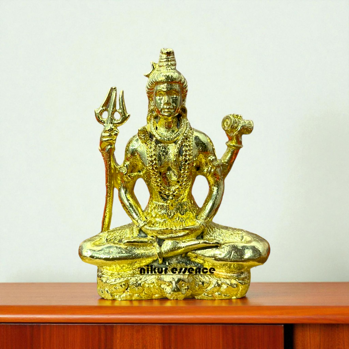 Nikur Essence Handmade Shiva Shankar Idol in Pure Panchaloha – Divine Hindu God Statue for Pooja Room, Temple Decor Nikuressence