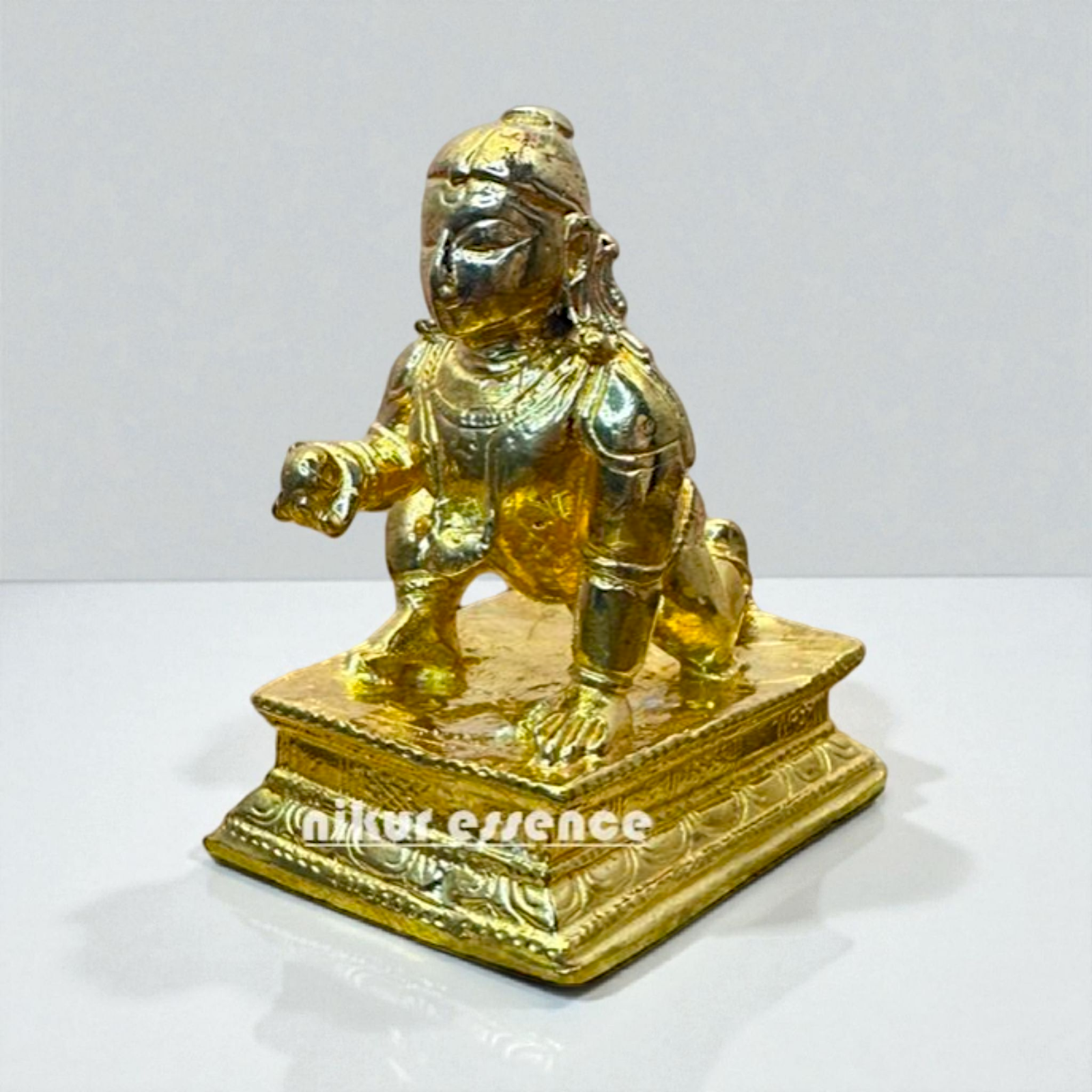 Nikur Essence Panchaloha Laddoo Gopal Idol – Handcrafted Bal Krishna Statue for Home Temple, Divine Decor, Pooja Room Nikuressence