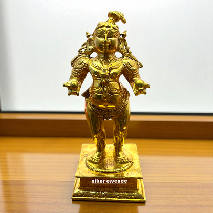 Nikur Essence Panchaloha Bal Krishna Idol – Handcrafted Baby Krishna Statue for Home Temple, Vastu Decor, Traditional Five-Metal Idol for Pooja Nikuressence