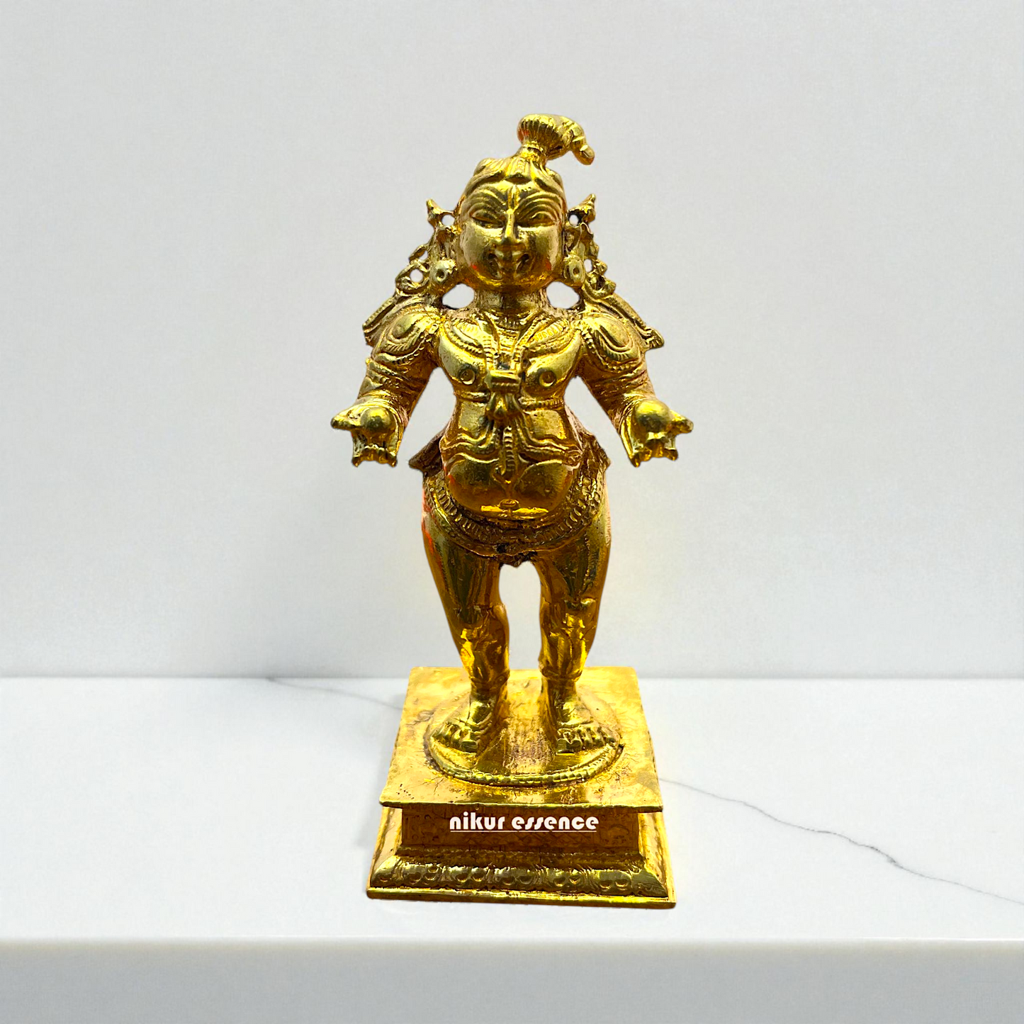 Nikur Essence Panchaloha Bal Krishna Idol – Handcrafted Baby Krishna Statue for Home Temple, Vastu Decor, Traditional Five-Metal Idol for Pooja Nikuressence