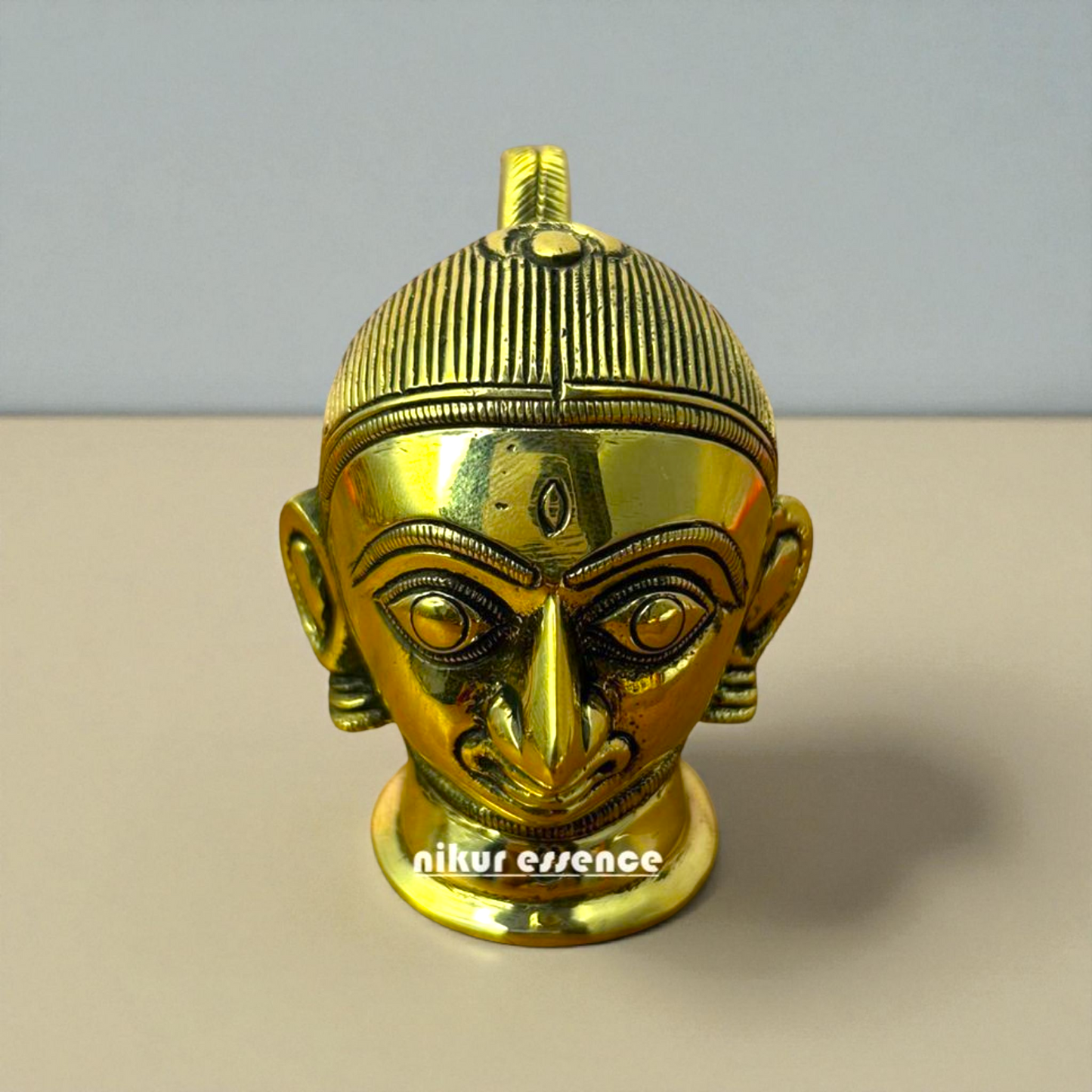 Nikur Essence Panchaloha Goddess Gauri Head Idol – Handcrafted Sacred Feminine Energy Idol for Home Temple, Pooja Decor Nikuressence