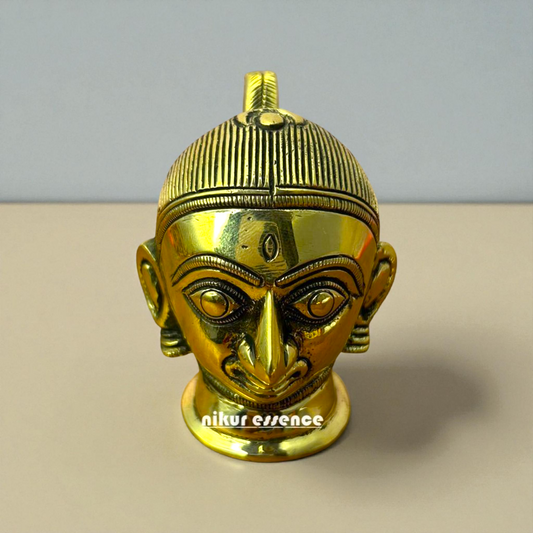 Nikur Essence Panchaloha Goddess Gauri Head Idol – Handcrafted Sacred Feminine Energy Idol for Home Temple, Pooja Decor Nikuressence