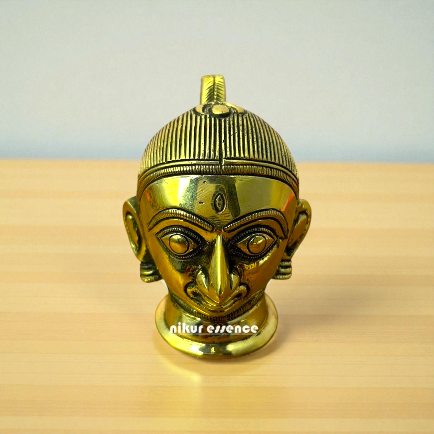 Nikur Essence Panchaloha Goddess Gauri Head Idol – Handcrafted Sacred Feminine Energy Idol for Home Temple, Pooja Decor Nikuressence