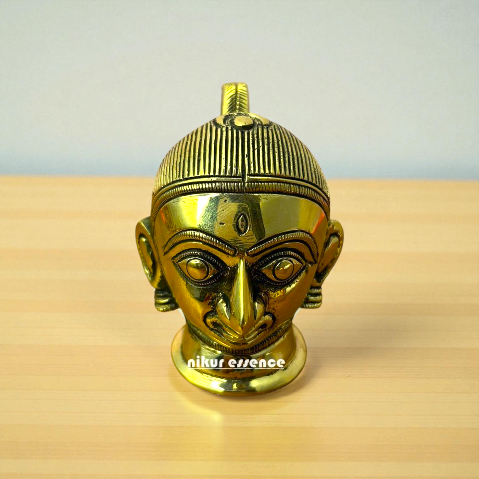 Nikur Essence Panchaloha Goddess Gauri Head Idol – Handcrafted Sacred Feminine Energy Idol for Home Temple, Pooja Decor Nikuressence