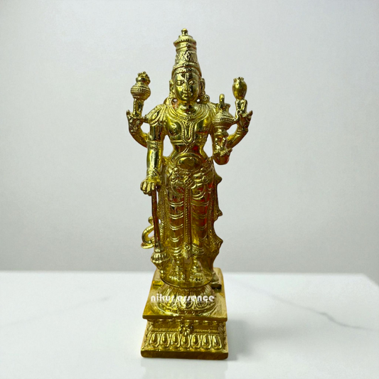 Nikur Essence Panchaloha Indra Dev Idol – Handcrafted Vedic God Sculpture for Home Temple, Spiritual Decor, Divine Energy Nikuressence