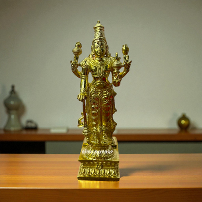 Nikur Essence Panchaloha Indra Dev Idol – Handcrafted Vedic God Sculpture for Home Temple, Spiritual Decor, Divine Energy Nikuressence