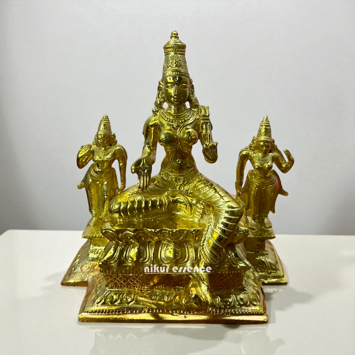 Nikur Essence Panchaloha Indrakshi Devi Idol – Handcrafted Five-Metal Sacred Goddess Statue for Pooja Nikuressence