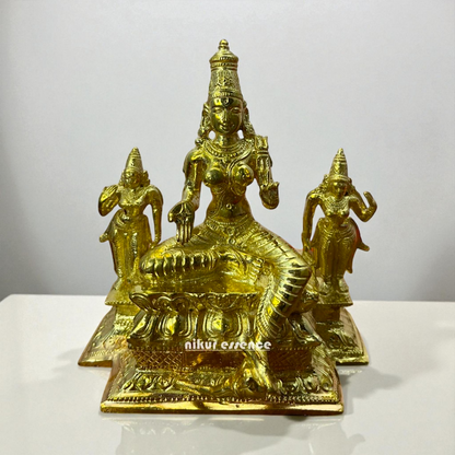 Nikur Essence Panchaloha Indrakshi Devi Idol – Handcrafted Five-Metal Sacred Goddess Statue for Pooja Nikuressence