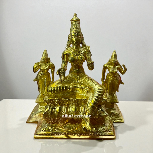 Nikur Essence Panchaloha Indrakshi Devi Idol – Handcrafted Five-Metal Sacred Goddess Statue for Pooja Nikuressence