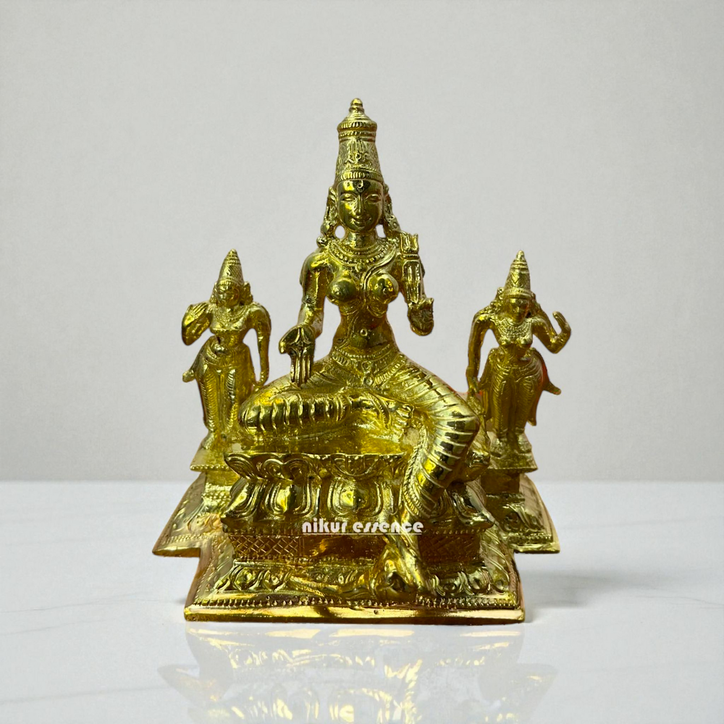 Nikur Essence Panchaloha Indrakshi Devi Idol – Handcrafted Five-Metal Sacred Goddess Statue for Pooja Nikuressence