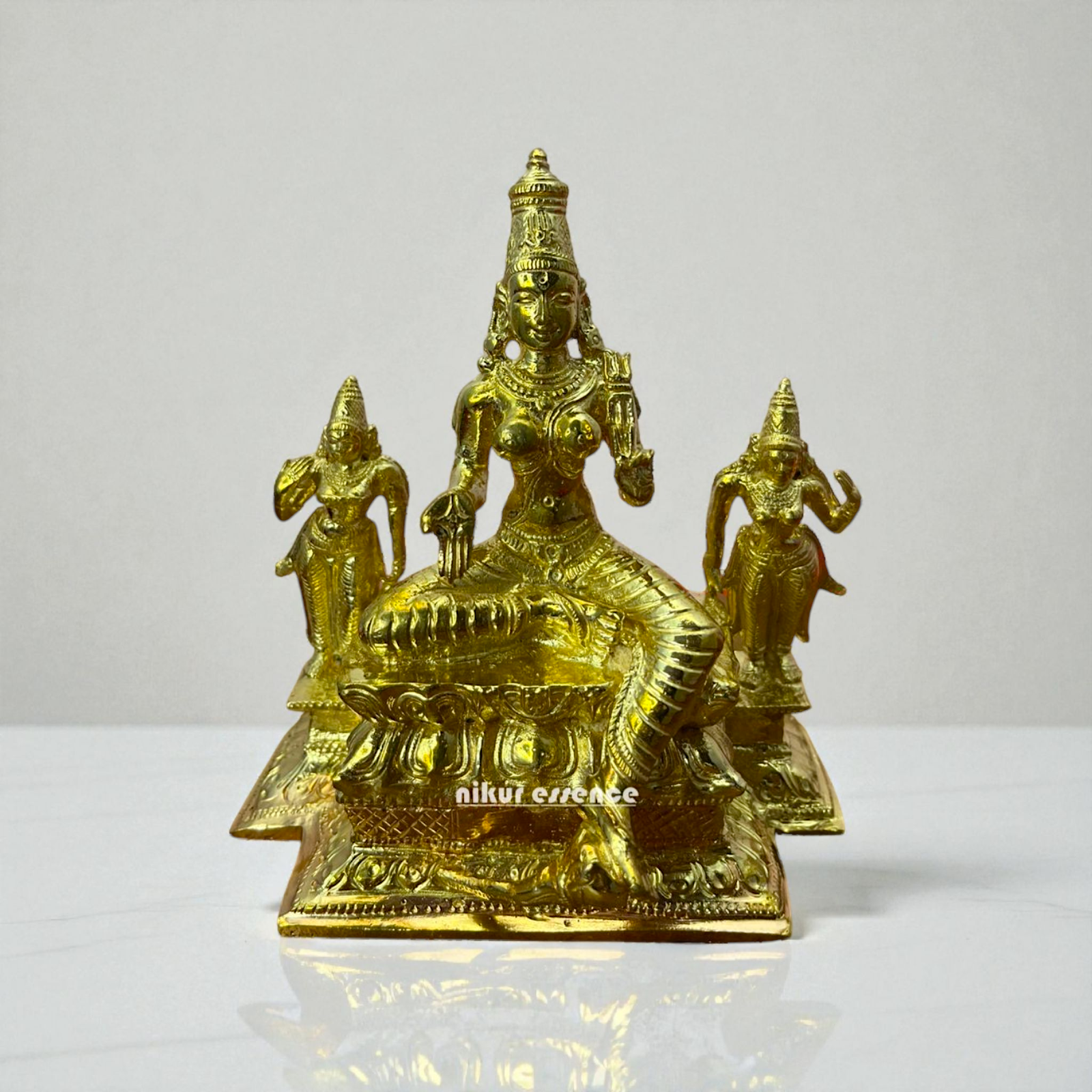Nikur Essence Panchaloha Indrakshi Devi Idol – Handcrafted Five-Metal Sacred Goddess Statue for Pooja Nikuressence