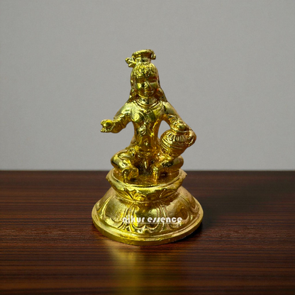 Divine Bal Krishna Makhan Chori Idol in Panchaloha Metal – Handcrafted Spiritual Sculpture by Nikur Essence for Home Temple Decor Nikuressence