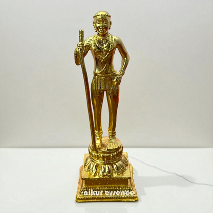 Divine Dandapani Murugan Panchaloha Idol by Nikur Essence – Traditional South Indian Lord Murugan Statue for Puja Room, Temple Décor Nikuressence