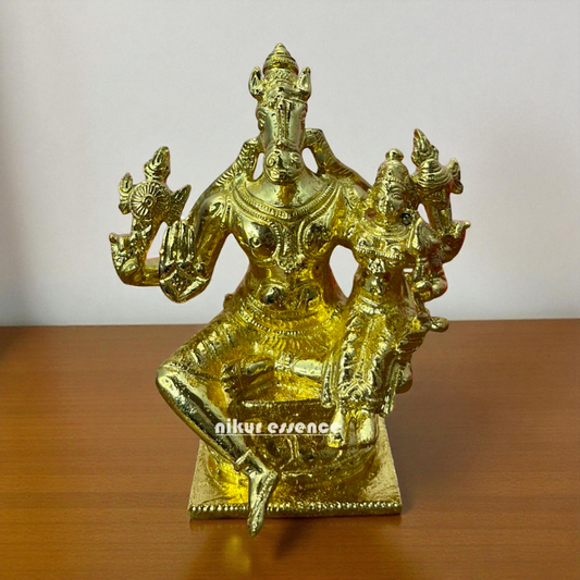Nikur Essence Panchaloha Vishnu Hayagreeva with Lakshmi Idol – Handcrafted Five-Metal Divine Sculpture for Temple, Pooja Nikuressence