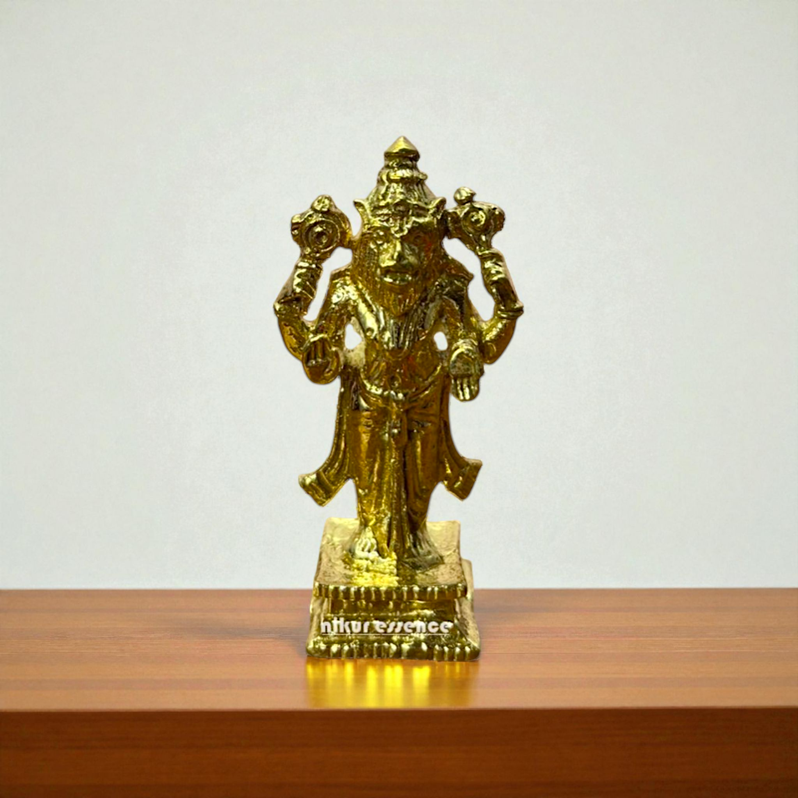 Nikur Essence Panchaloha Narasimha Vishnu Idol – Handcrafted Five-Metal Fierce Avatar of Vishnu for Home Temple, Pooja Decor, Vastu Protection Nikuressence