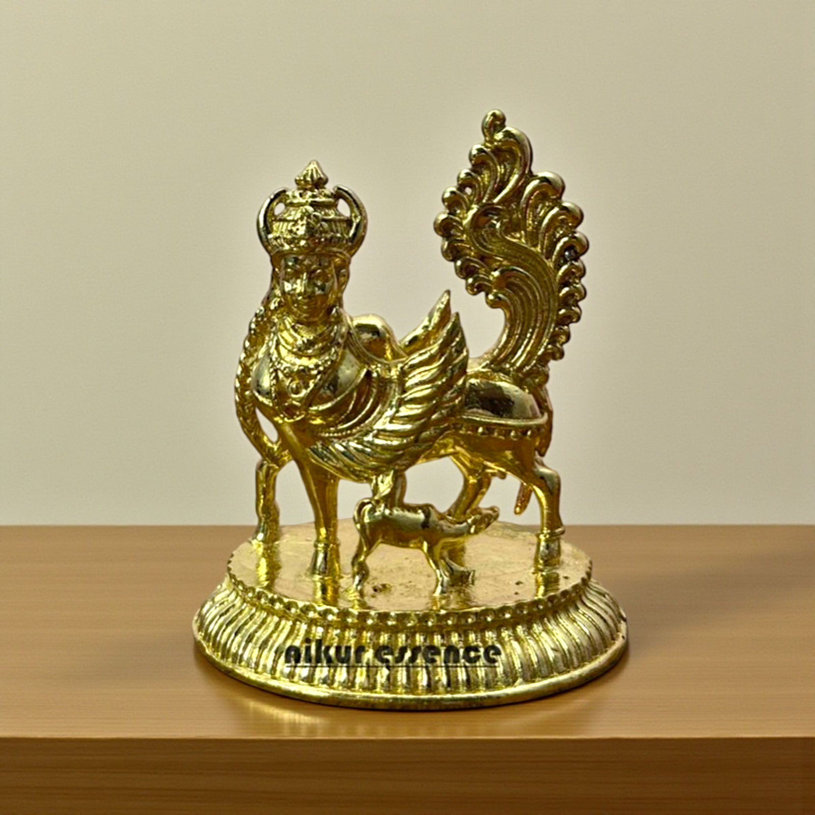Divine Kamadhenu Panchaloha Idol by Nikur Essence – Sacred Cow with Calf Statue for Home, Temple Decor, Vastu Remedy Nikuressence