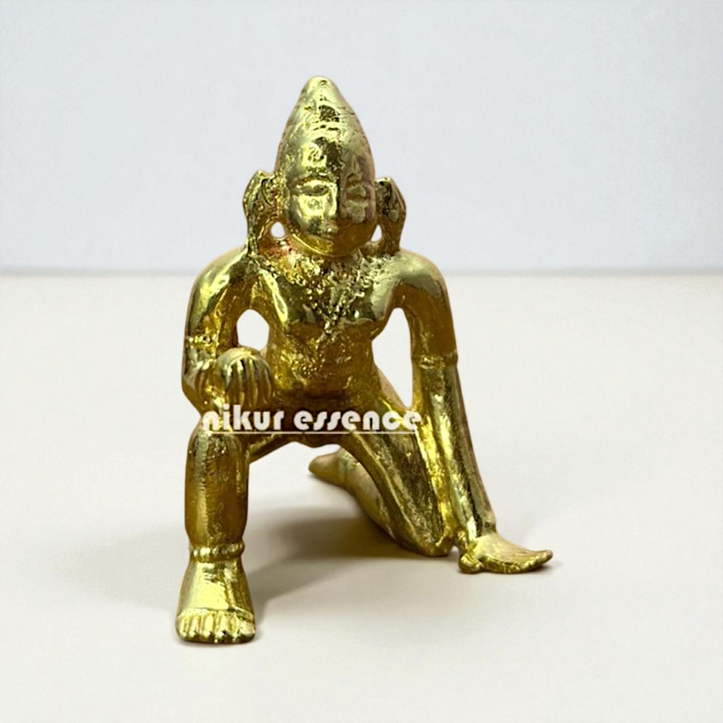 Divine Laddoo Gopal Krishna Panchaloha Idol by Nikur Essence – Baby Krishna Brass Statue for Puja Room, Janmashtami Decor, Spiritual Gift Nikuressence