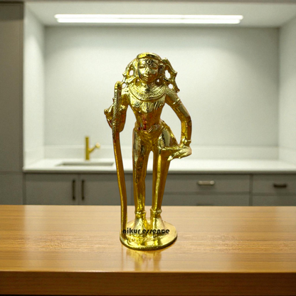 Sacred Dandapani Murugan Panchaloha Idol by Nikur Essence – Traditional South Indian Brass God Statue for Puja Room, Temple Decor Nikuressence