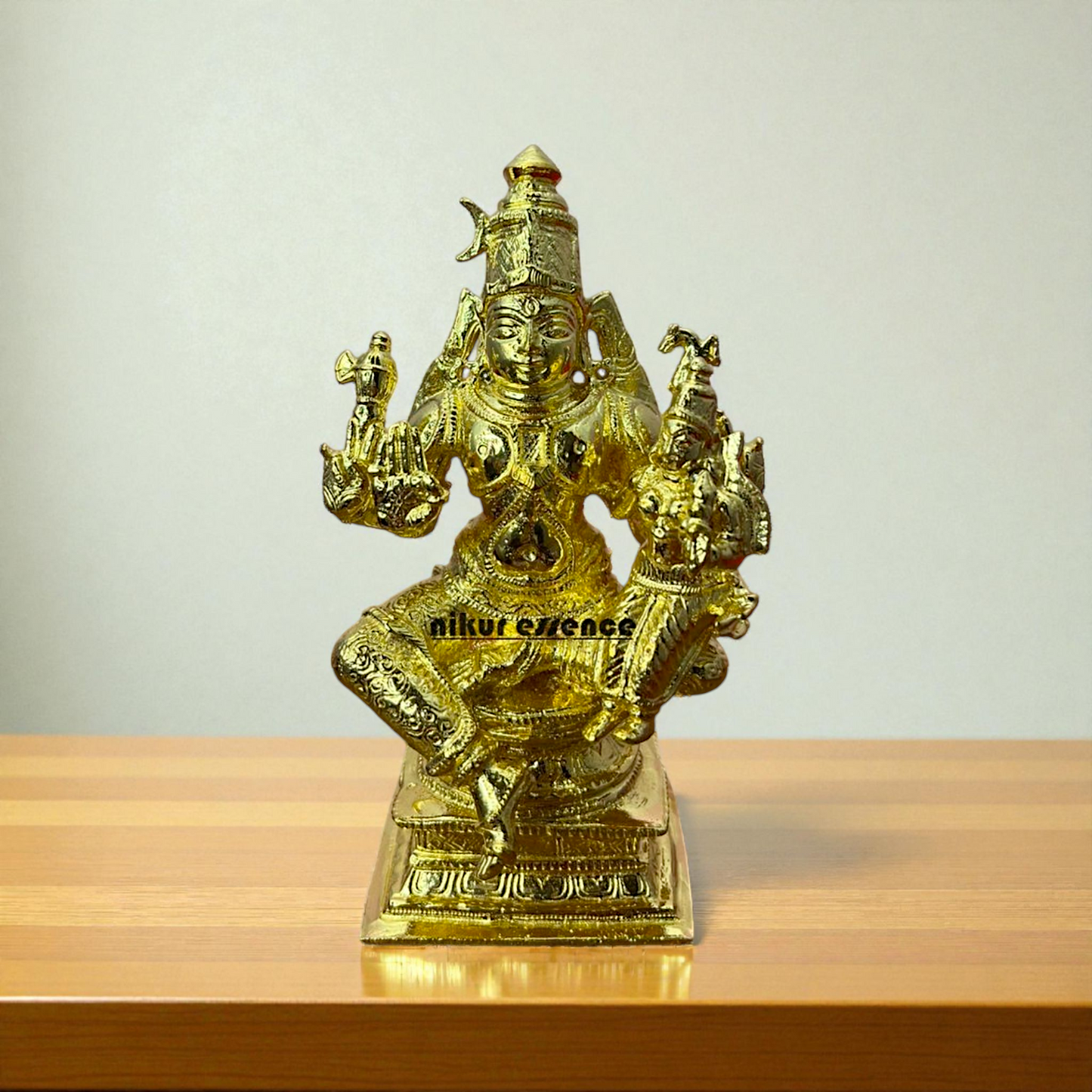 Divine Uma Maheshwara Panchaloha Idol by Nikur Essence – Shiva Parvati Panchaloha Statue for Temple Decor Nikuressence