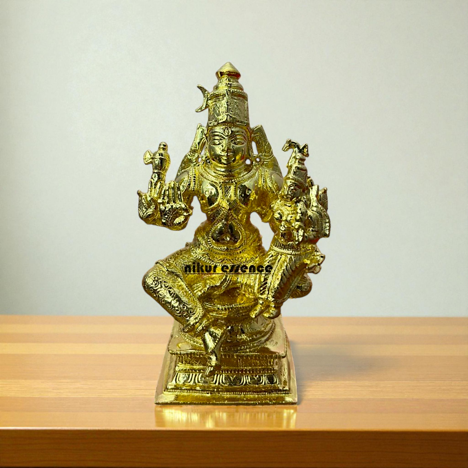 Divine Uma Maheshwara Panchaloha Idol by Nikur Essence – Shiva Parvati Panchaloha Statue for Temple Decor Nikuressence