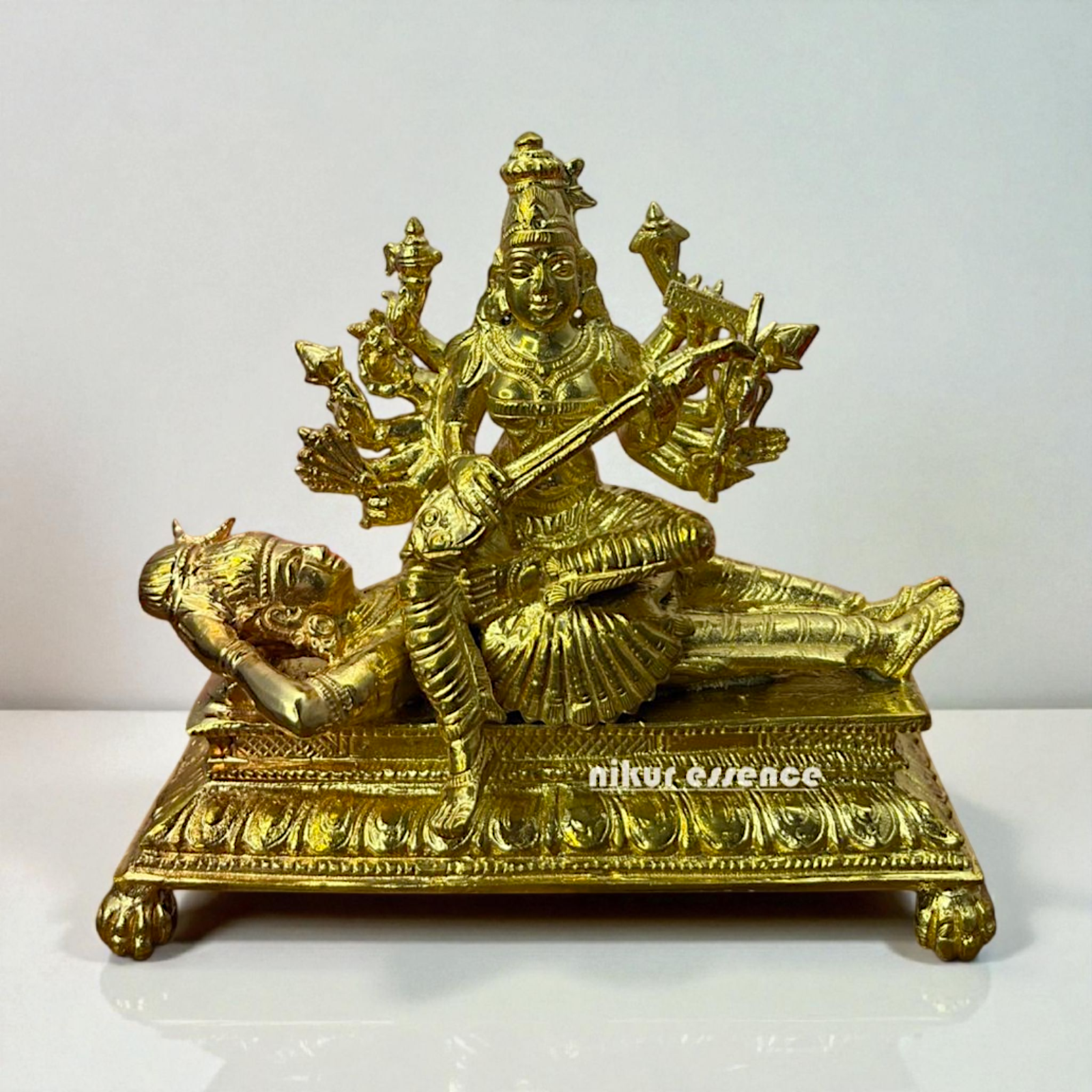 Divine Shodashi Panchaloha Idol by Nikur Essence – Sacred Tripura Sundari Panchaloha Statue for Puja Room, Temple Decor Nikuressence