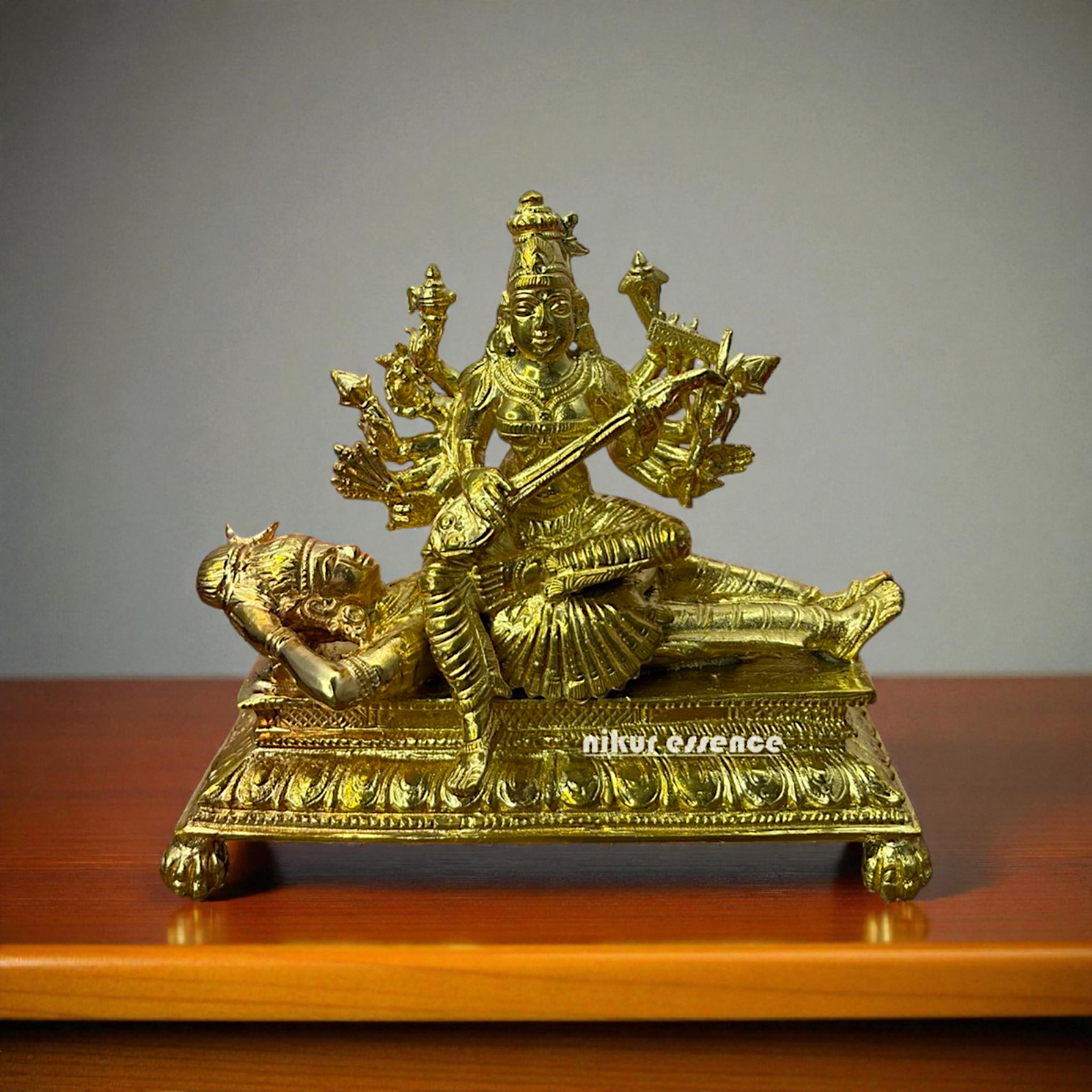 Divine Shodashi Panchaloha Idol by Nikur Essence – Sacred Tripura Sundari Panchaloha Statue for Puja Room, Temple Decor Nikuressence