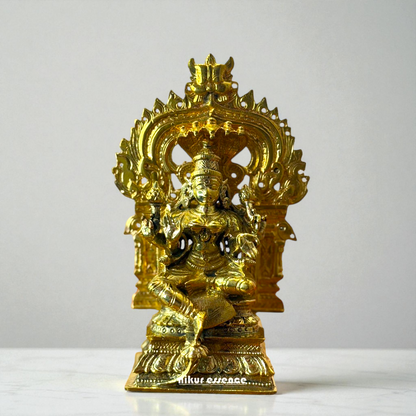 Goddess Lakshmi Maa Panchaloha Idol by Nikur Essence – Handcrafted Divine Sculpture of Wealth and Prosperity Nikuressence