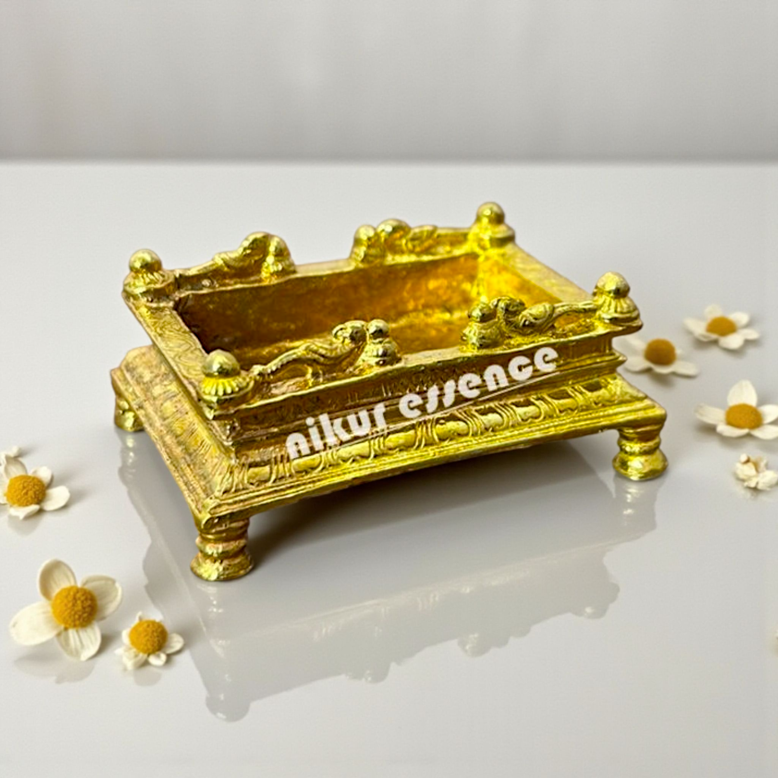 Divine Cradle Panchaloha Idol – Sacred Baby Krishna Cradle Symbol of Joy, Prosperity Nikuressence