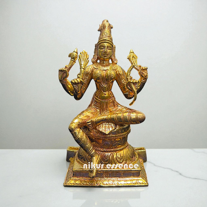 Goddess Rajarajeshwari Devi Panchaloha Idol by Nikur Essence Nikuressence
