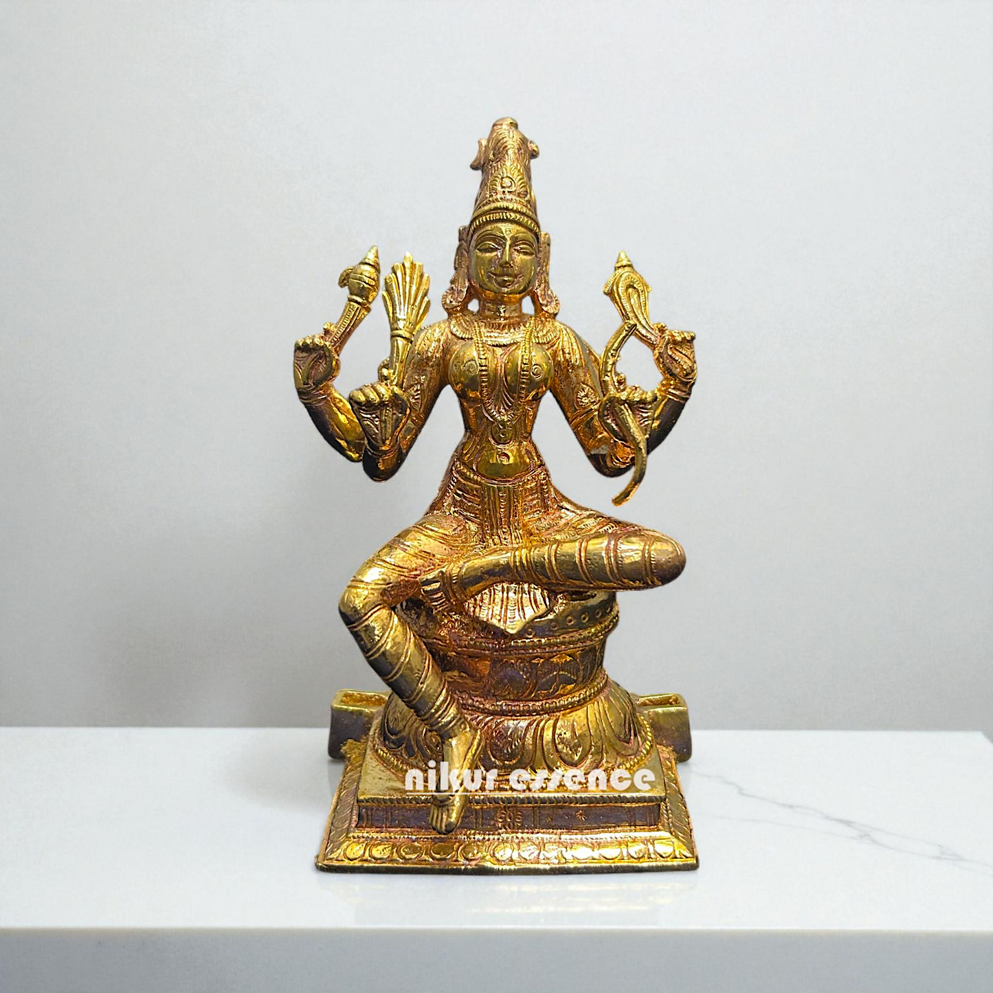 Goddess Rajarajeshwari Devi Panchaloha Idol by Nikur Essence Nikuressence